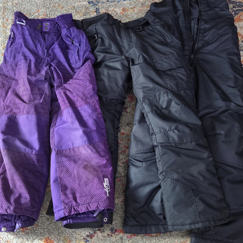 Black And Purple Snow Pants